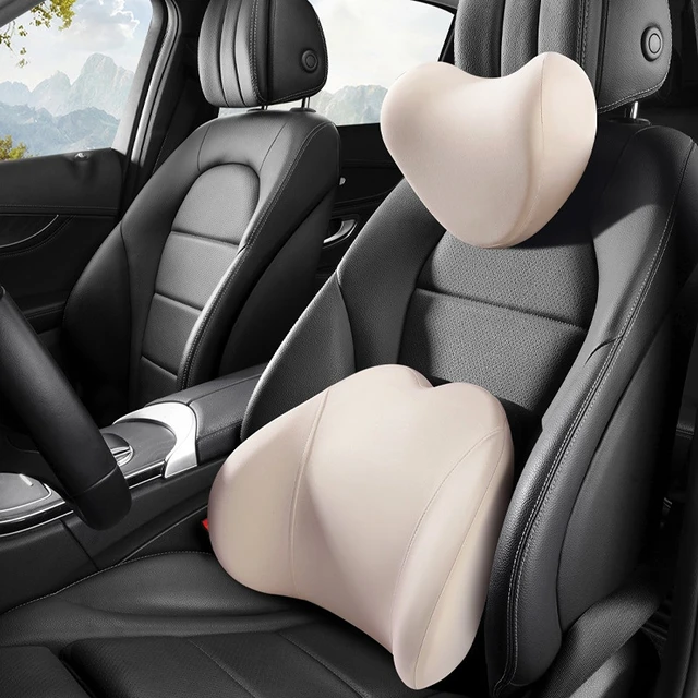 Useful Car Headrest Removable Car Headrest Lumbar Support Pillow  Ultra-Thick Fine Texture Waist Support Cushion Car Accessories - AliExpress