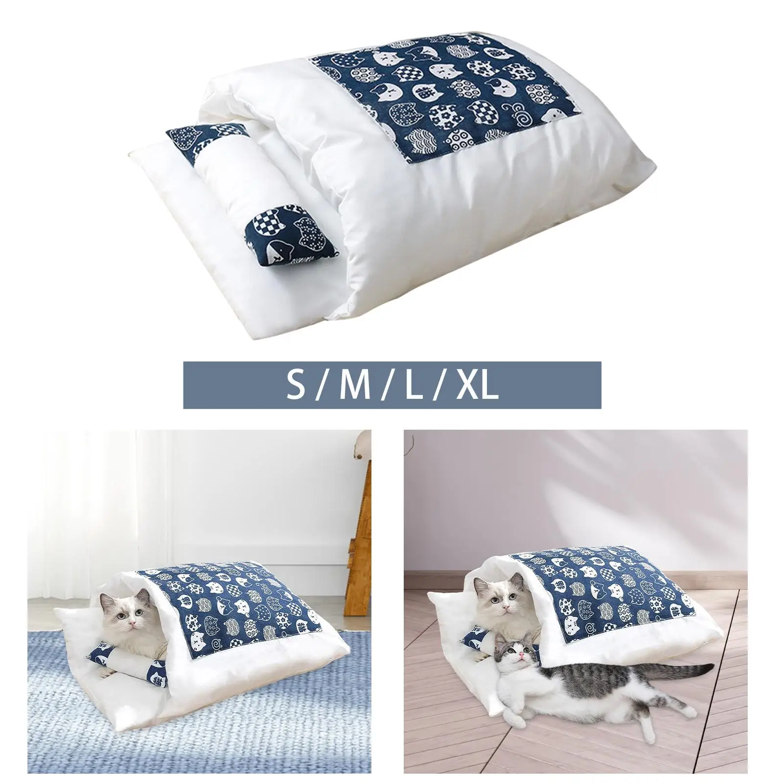 Cat Beds Snuggle Sack Pets Supplies Shelter Kitten House Removable Cute Plush Cat Sleeping Bags for Puppy Kitten Kitty Rabbit
