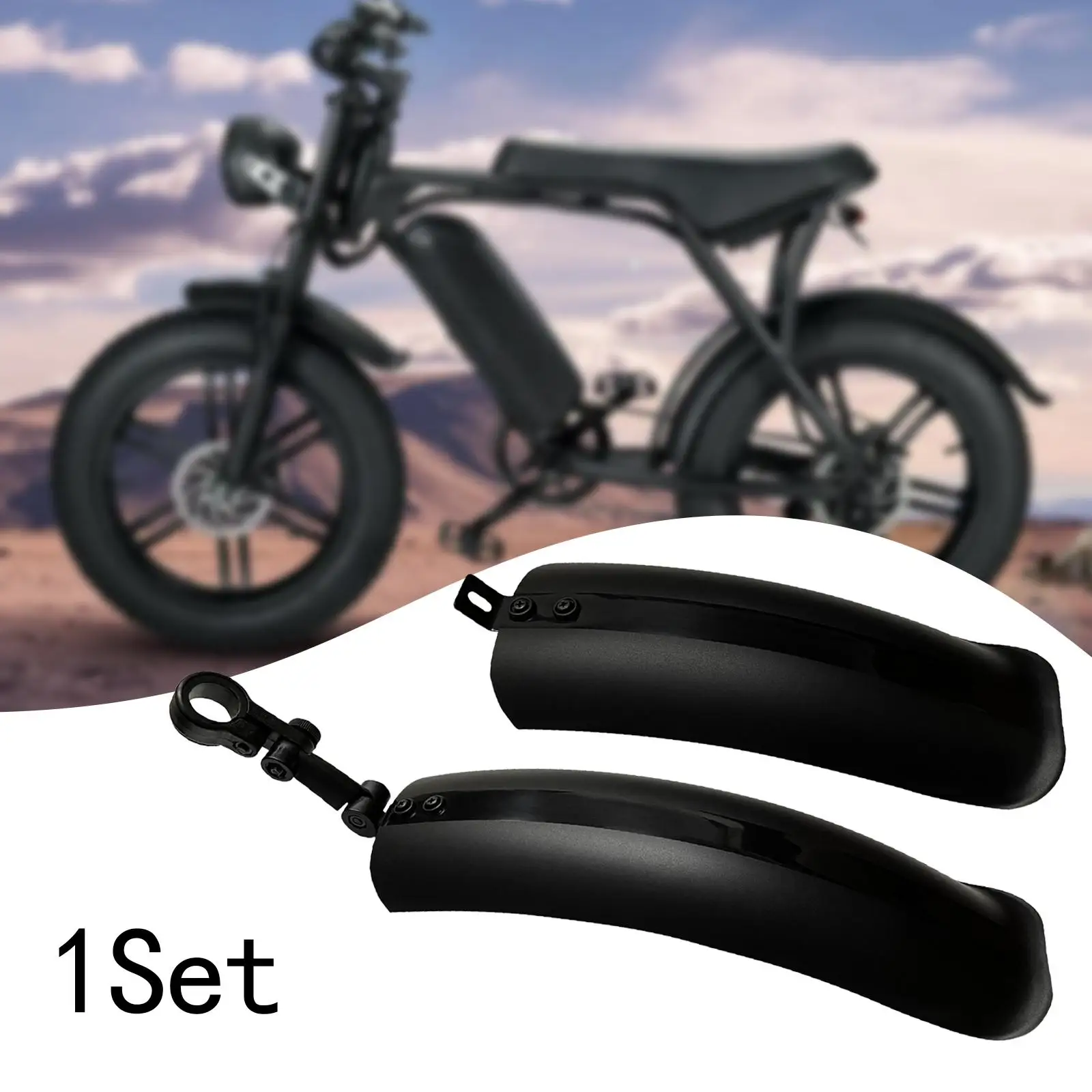 Bike Mudguard Front Rear Set Easy to Install Spare Parts Accs Mud Guard for Beach Bikes Mountain Bike Snow Bikes Outdoor Riding