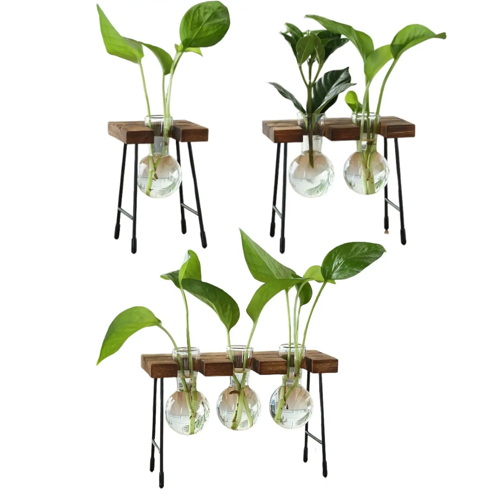 Hydroponic Flower Vase Glass Flower Vase for Center Table Wedding Farmhouse