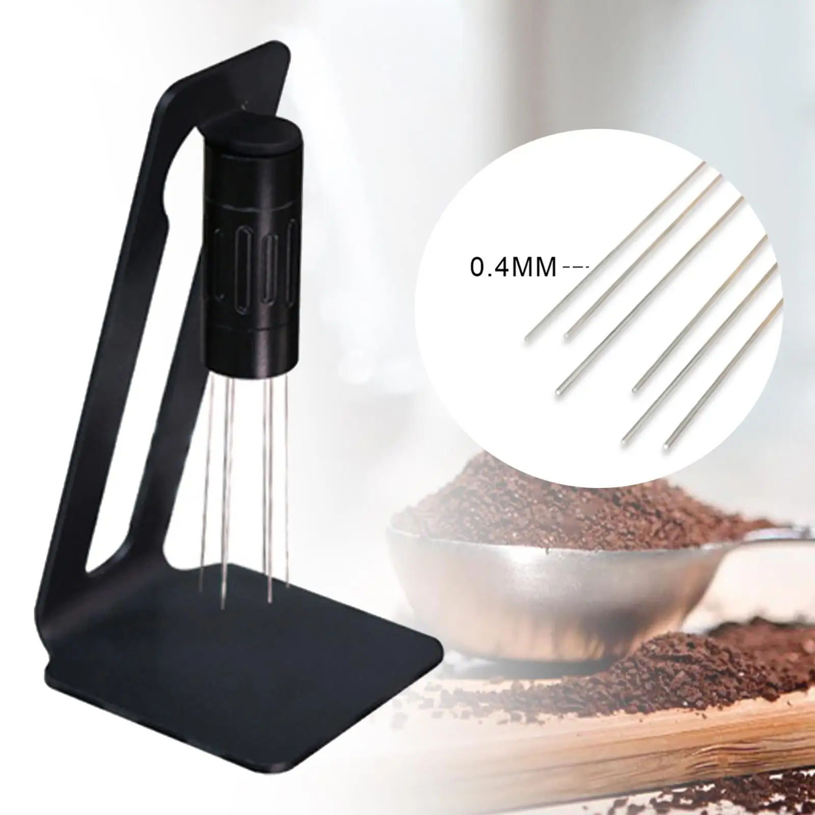 Espresso Stirrer Practical Coffee Pin Dispenser 6 Pins Coffee Ground Needle Distributor for Espresso Accessories Home Daily Use