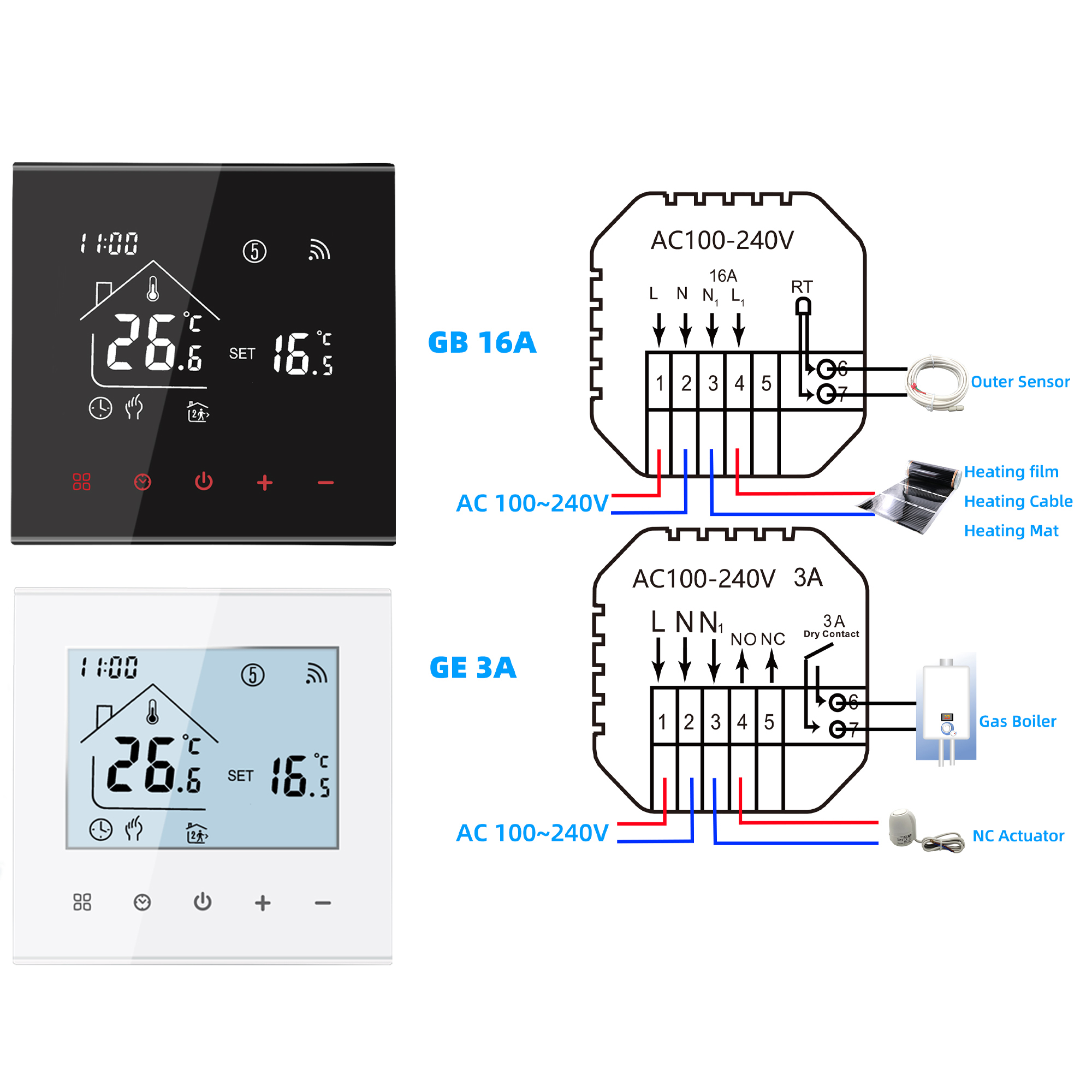 termostato controlador de temperatura display lcd para