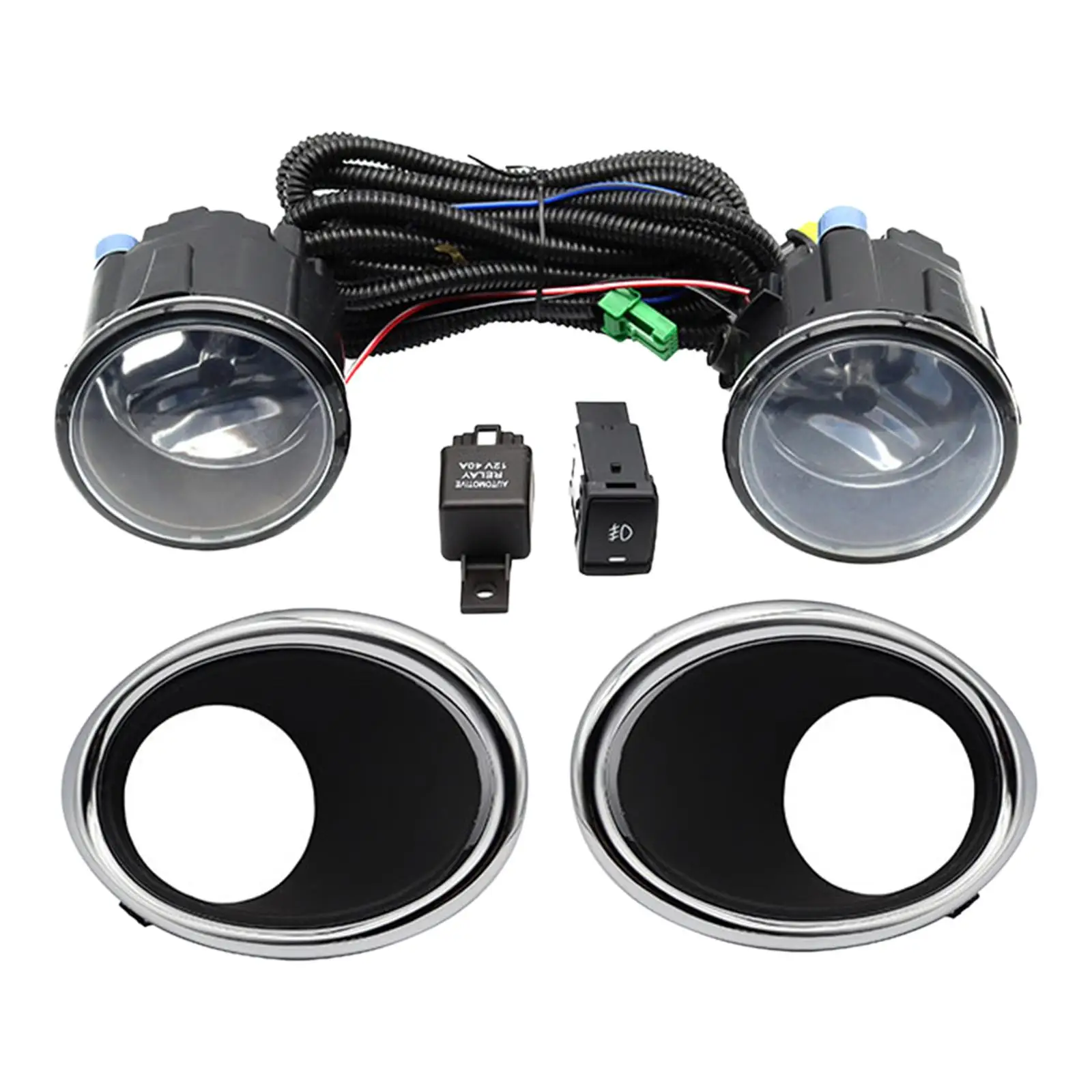 Left Right Fog Light 55W 12V Spare Parts Replace with Switch Wiring Harness Repair Lamp for Rogue Sport 2015 to 2019