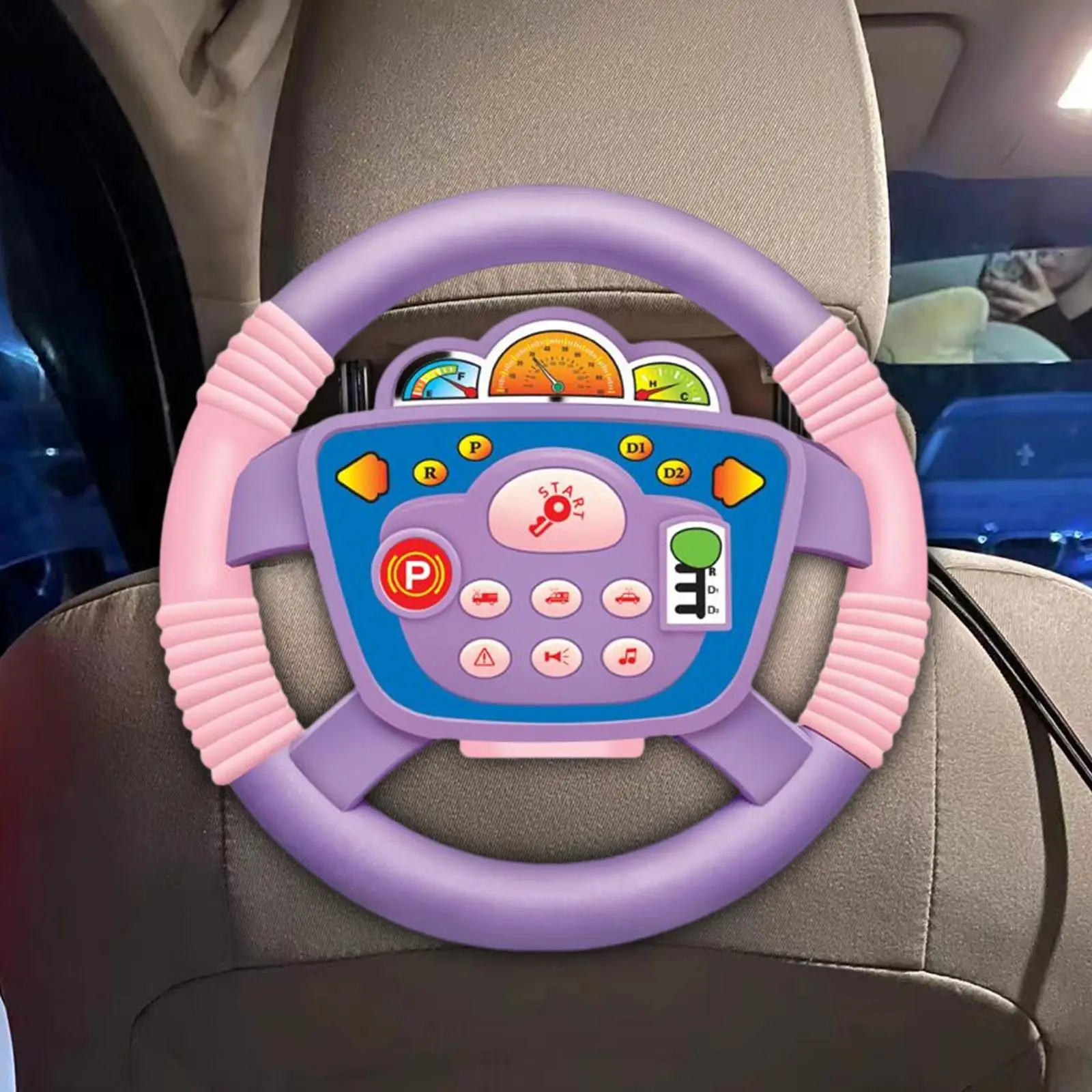 Musical Steering Wheel Toy with Music Pretend Driving Early Educational Toys