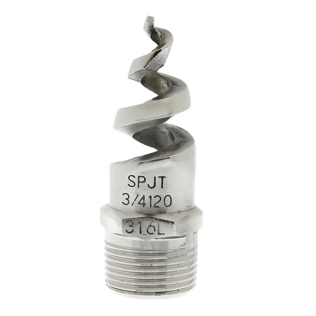 Spiral Spray Nozzle Male Thread 316L--Stainless Steel 120 Degree Cone Bulk --3/4 inch