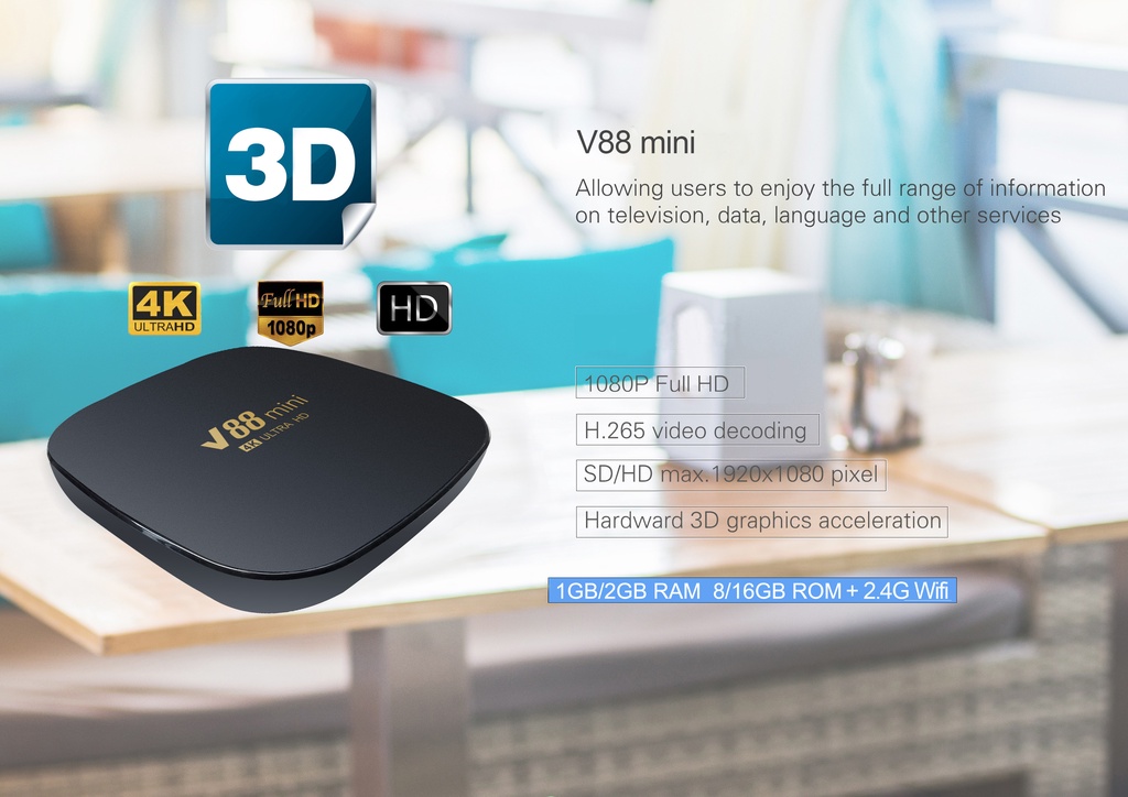 Title 1, V88 Mini Smart TV Box Android 11 Allwinner H3 Q...