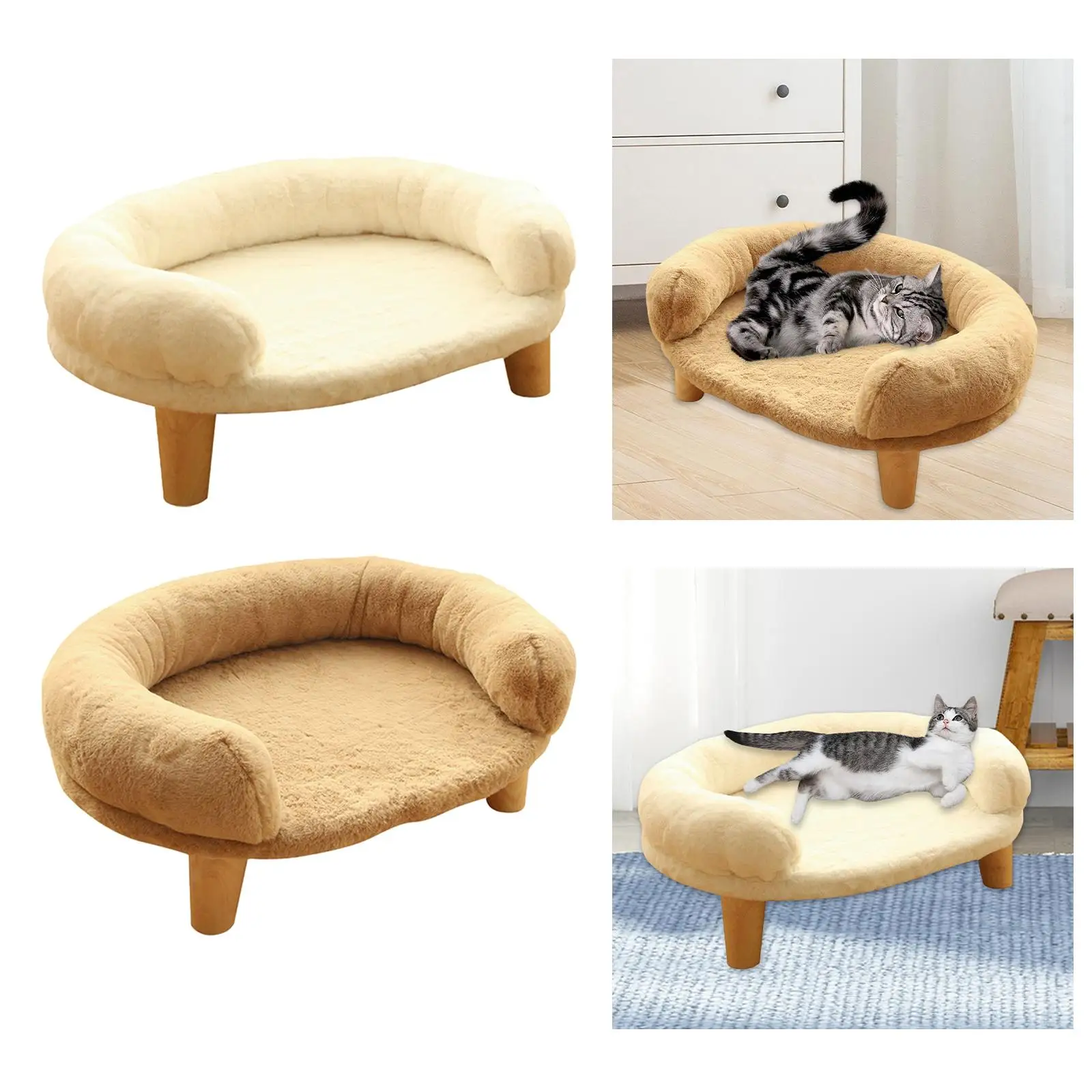 Soft Pet Bed Blanket House Nonslip Leg Self Warming Hut Nest Cats Warm Couch for Kitty Sleeping Small Medium Dog Calming Rabbits