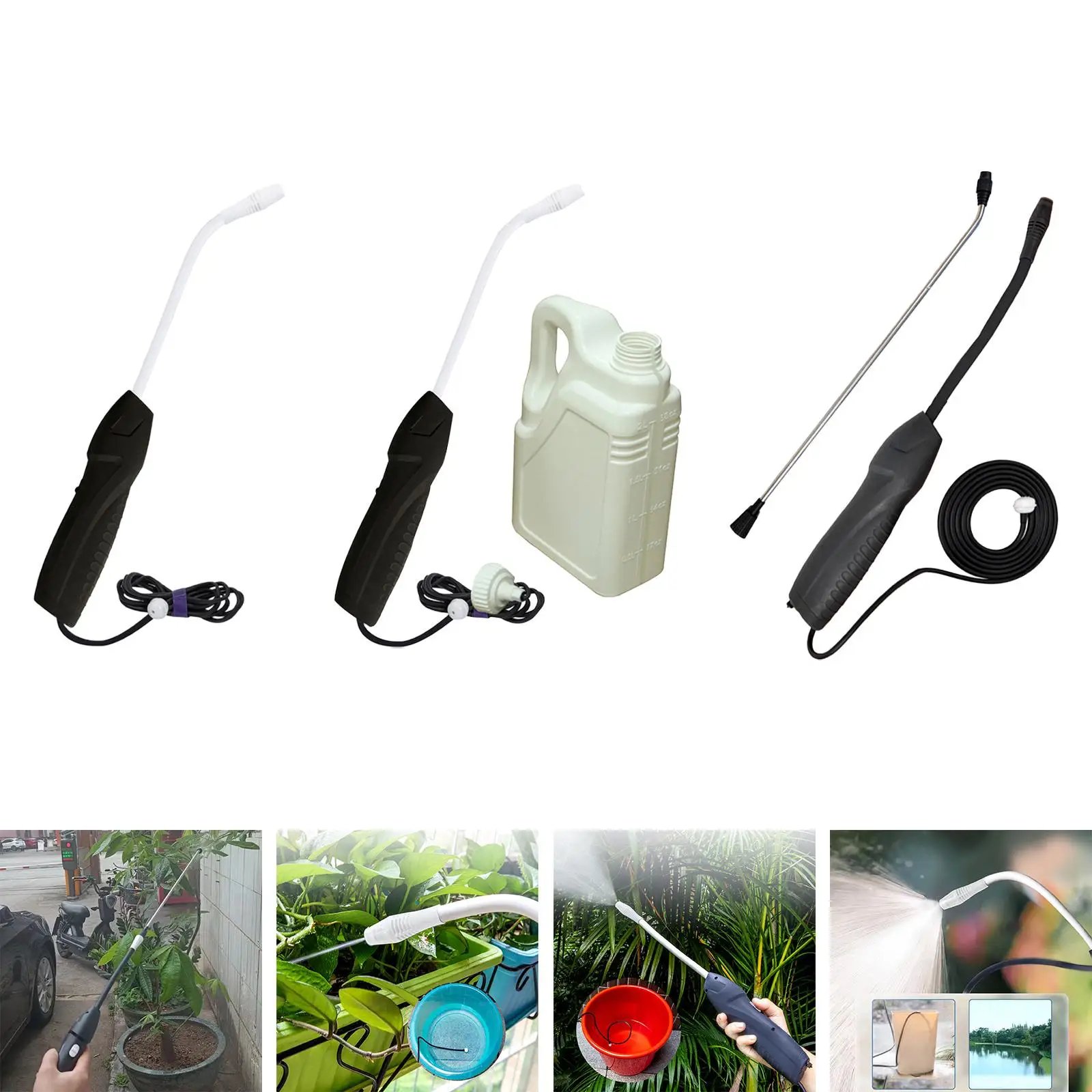Rechargeable Spray Mister Watering Spray for Pet Bathing Yard Car Washing