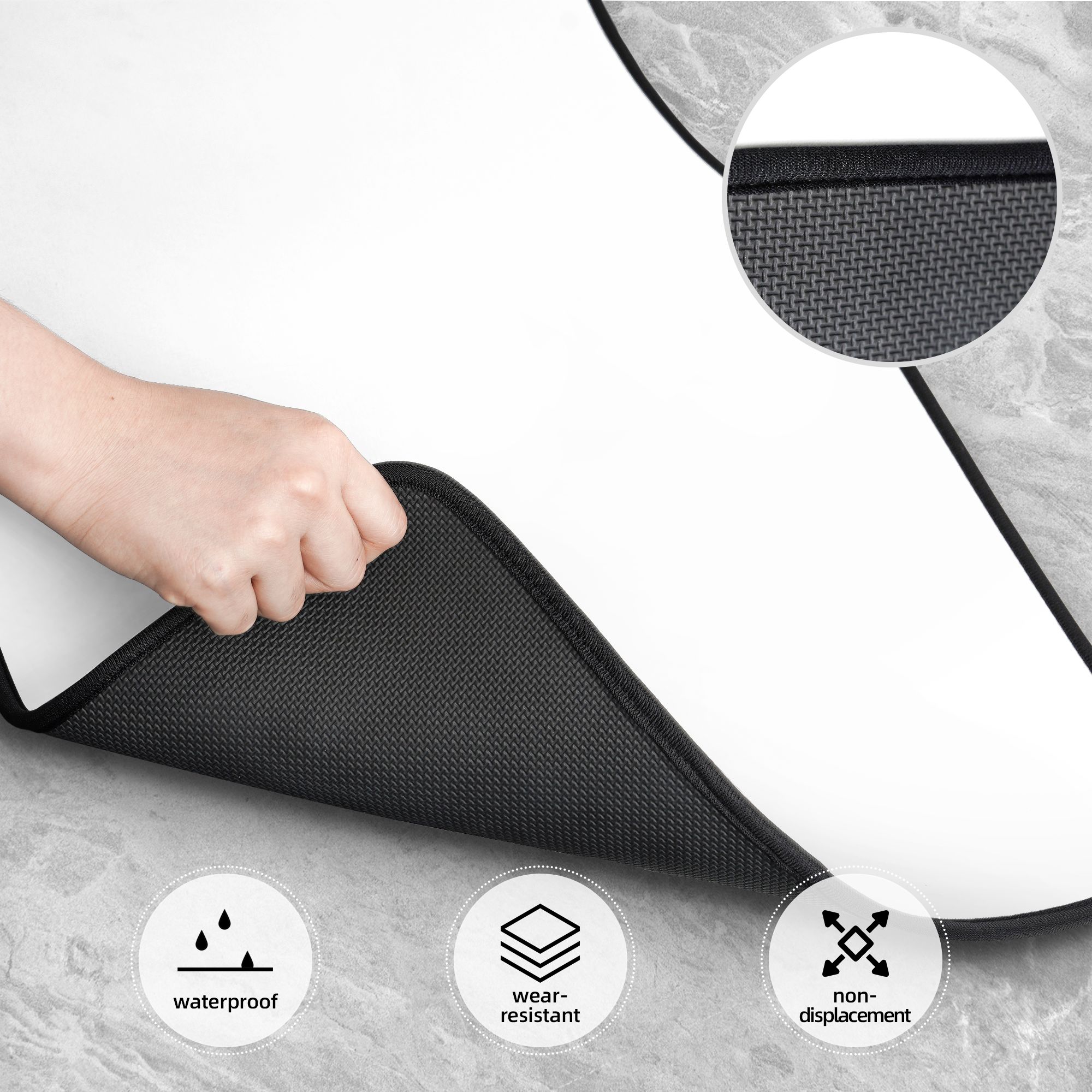 Katze Hund Pfote Herz Druck Auto Bodenmatte Heavy Duty Vorne Hinten Gummi Fußmatten Teppich Boden Schutz Passend für Die Meisten Fahrzeuge – Detail 3