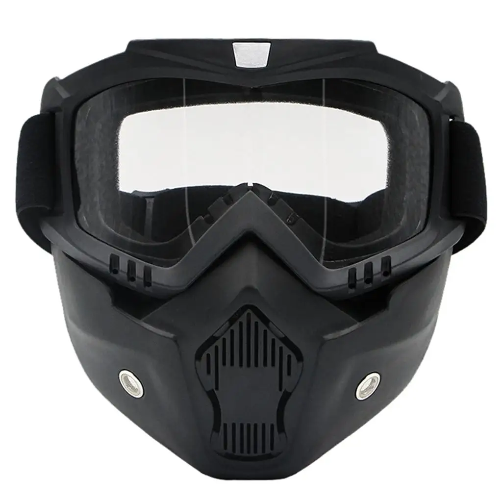 2x Motorcycle s with Detachable Mask for Riding Ski Snowmobile  