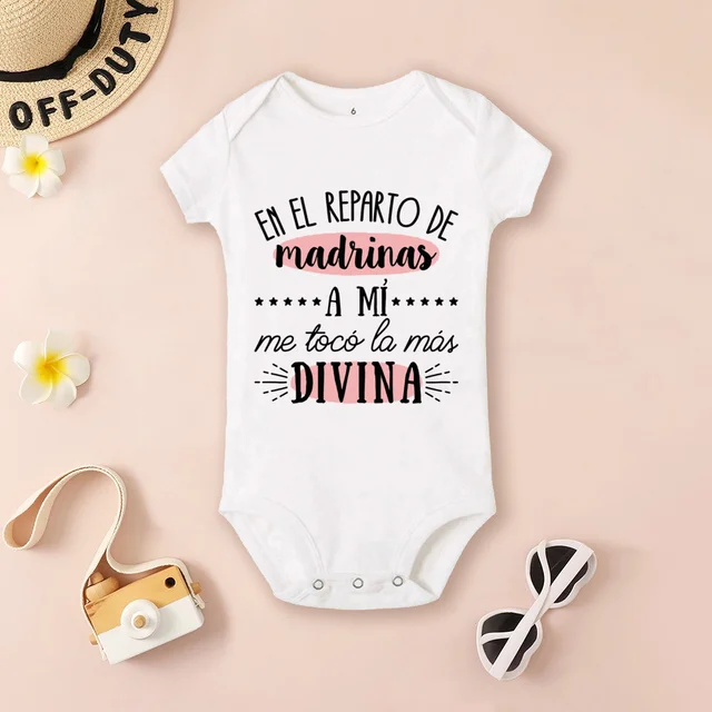 Vuoi essere la mia Madrina e il Padrino stampa tute per bambini Baby Ask  for Madrina Padrino battesimo vestiti tute estive per neonati