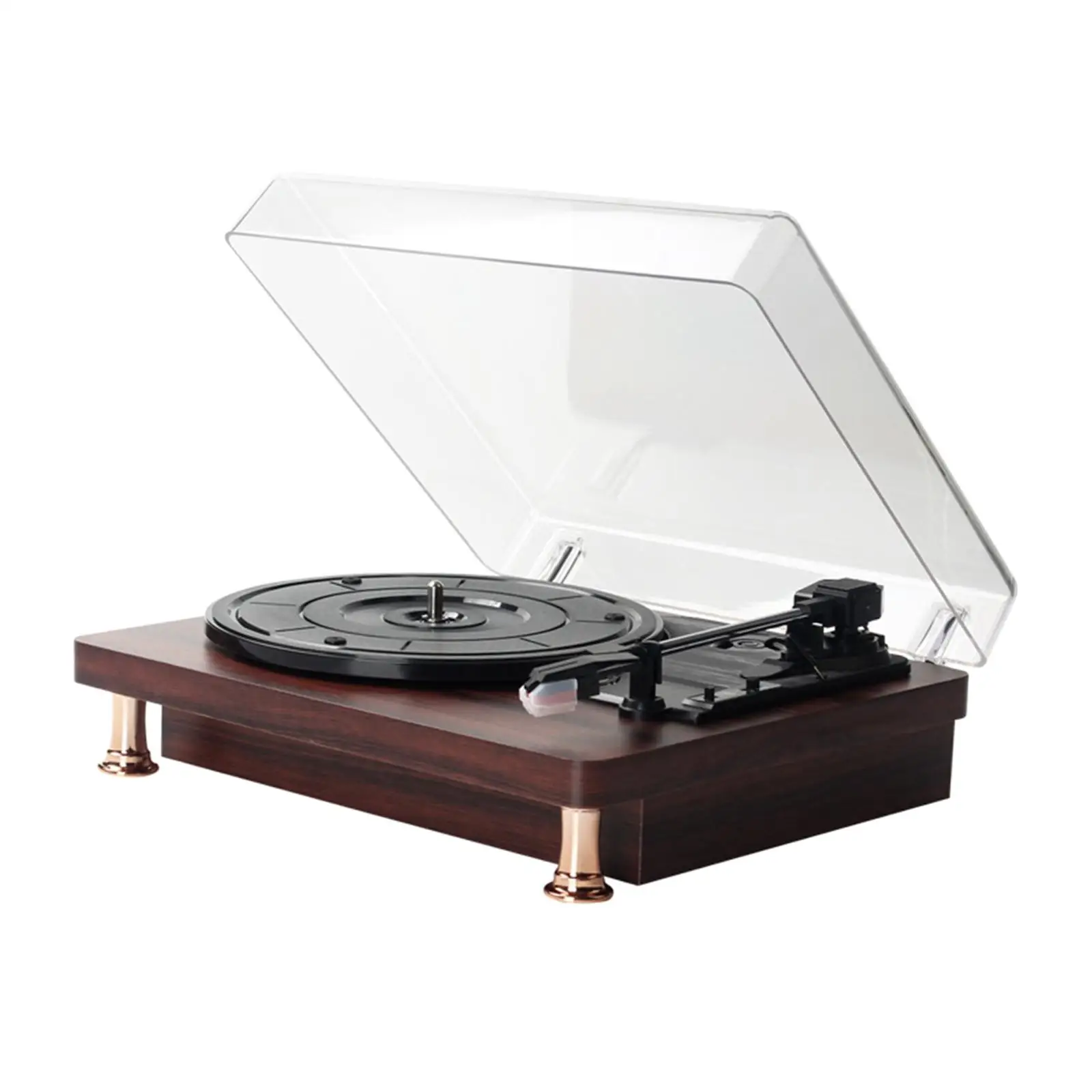 Retro Style Vinyl Record Player Turntable 3 Speeds Built in Speakers Phonograph