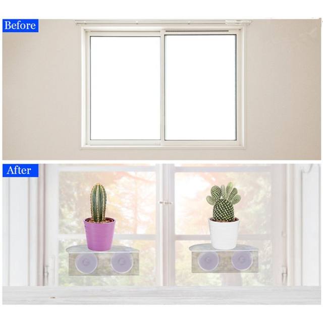 Clear Acrylic Suction Cup Shelf, Window Plant Shelves with Legs, Indoor  Ledge Garden Stand, Tool Free, 2 Pack - AliExpress