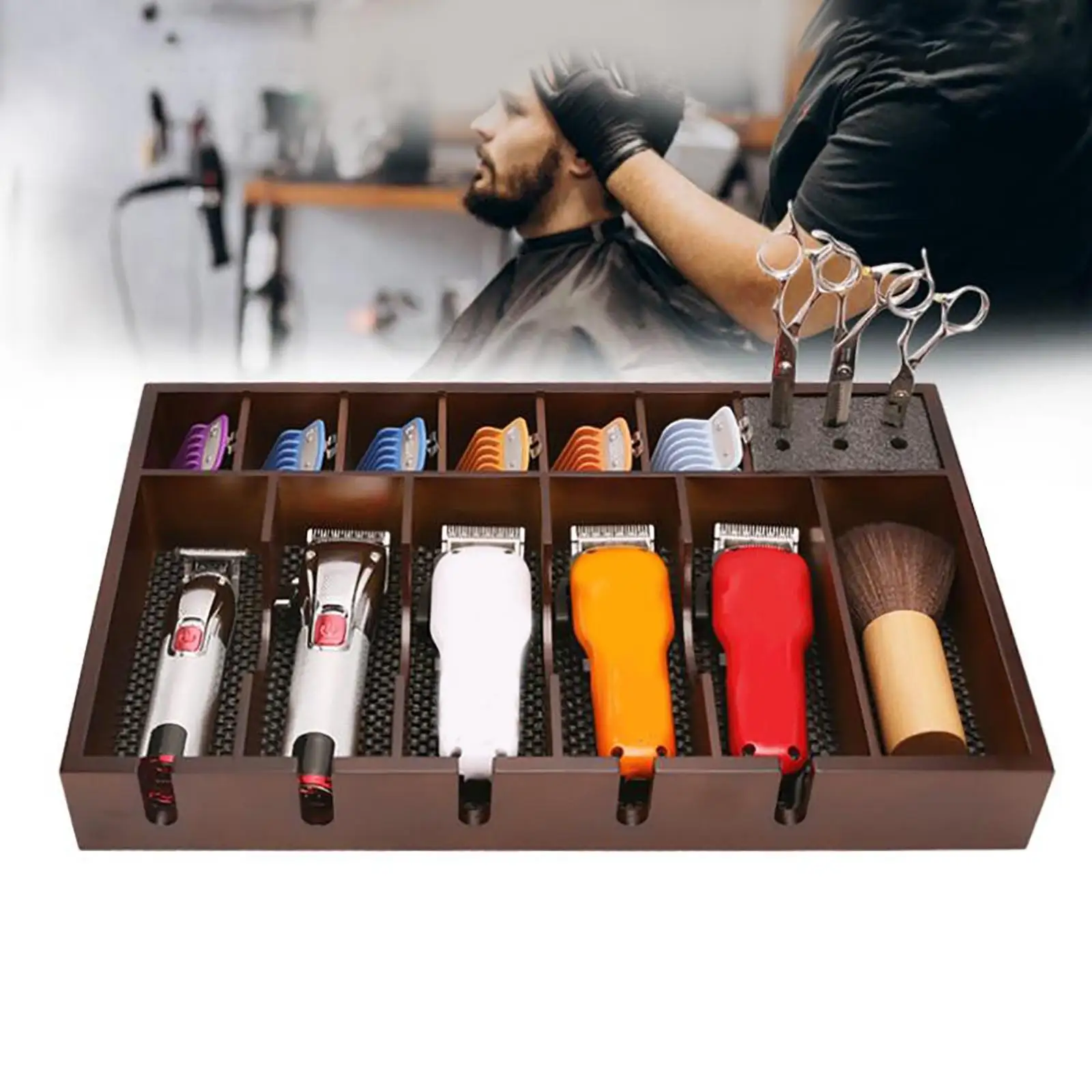 Hair Styling Tools Organizer Combs Clips Scissors Stand Shear Holder for Hair Salon Storage Rack for Barber Hairdresser Groomer