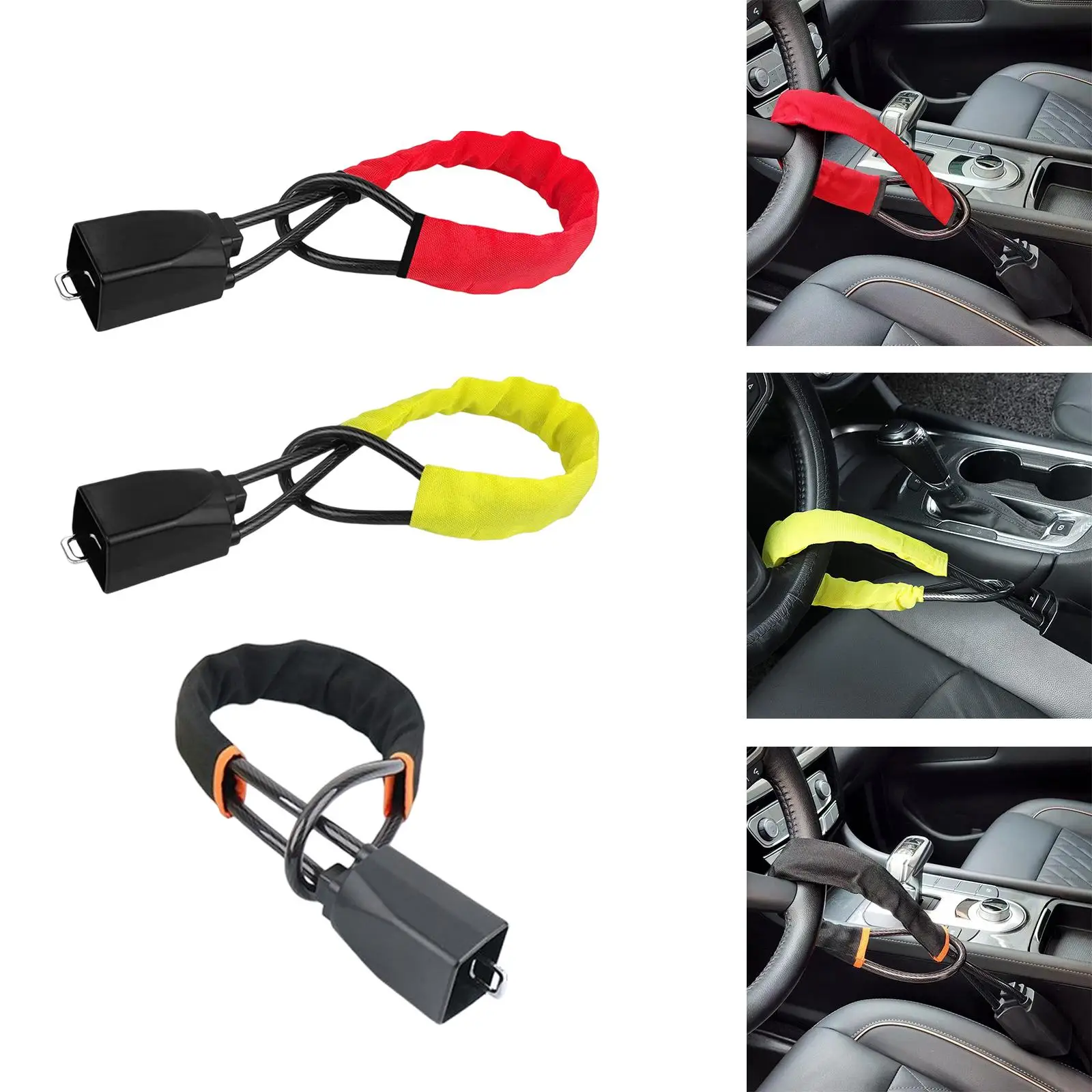 Automobile Car Steering Wheel Lock Seat lock Accessory Anti