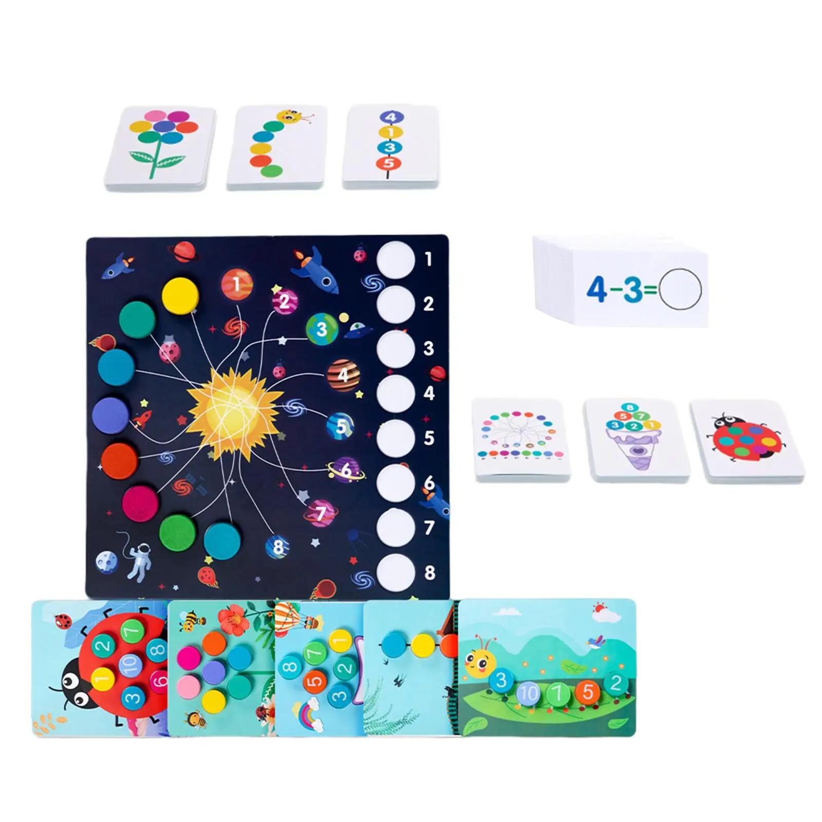 Number Learning Toys, Montessori Counting Toys, Teaching Aids, Educational  Number Puzzles for Game, Activities Travel Teaching
