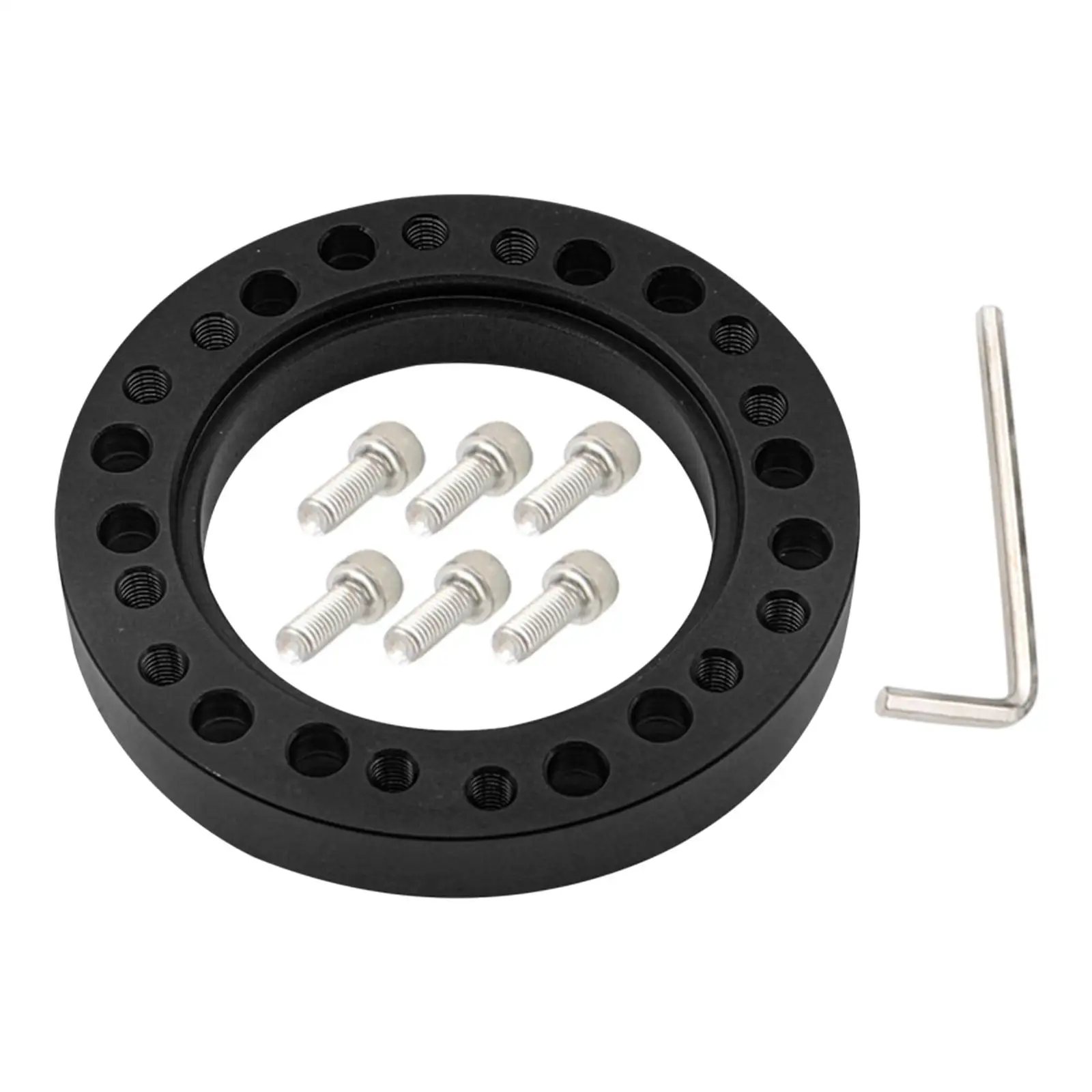 Aluminum Alloy Car Steering Wheel Hub Adapter Spacer Pad with Six Screws Vehicle Parts