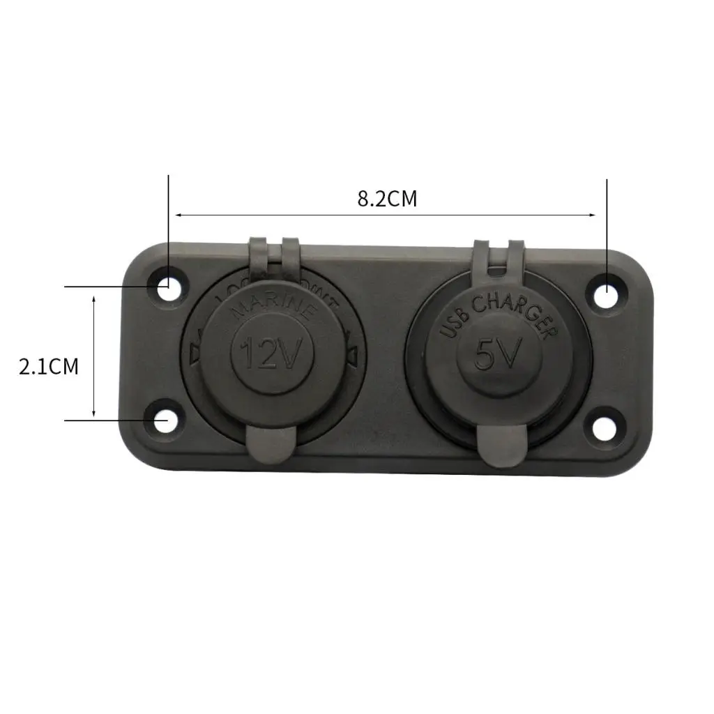   Dual Panel Waterproof Power Socket Adapter for ATV, R