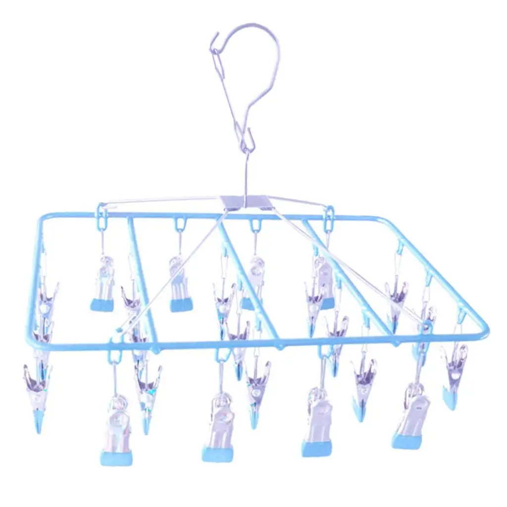 Hanging Drying Rack Laundry Drip Hanger 23 Clips  Clothes, Bras, Towel, Underwear, Hat, Scarf, Pants, Gloves