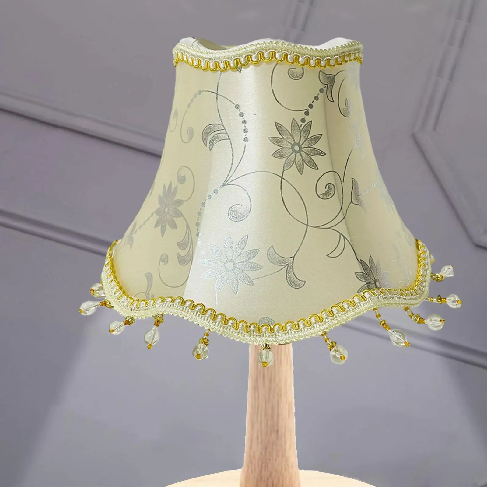 Vintage Lamp Shade with Bead Fringe Lampshades for Table Lamps Living Room