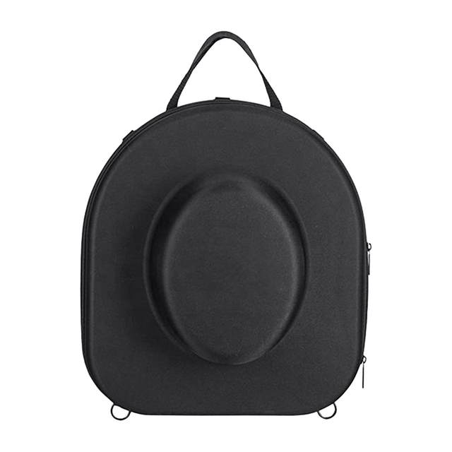 Boîte De Rangement Chapeaux Pliable - 43x25cm Feutre Kaki - Avec Fenêtre Et Bandoulière