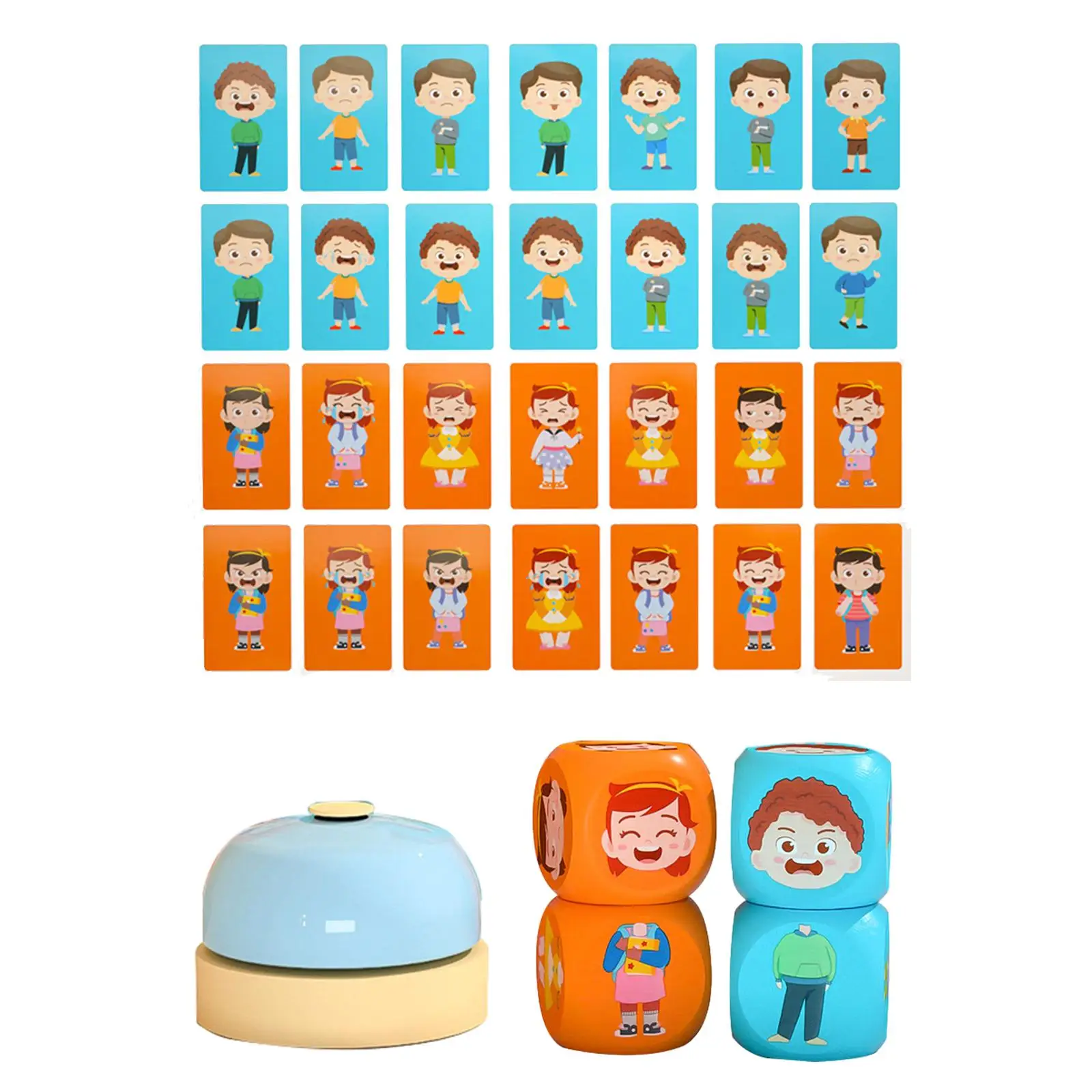 Face Changing Cubes Wood Puzzle Montessori Expression Matching Block Puzzles for Children Preschool Kids and Adults Travel Games