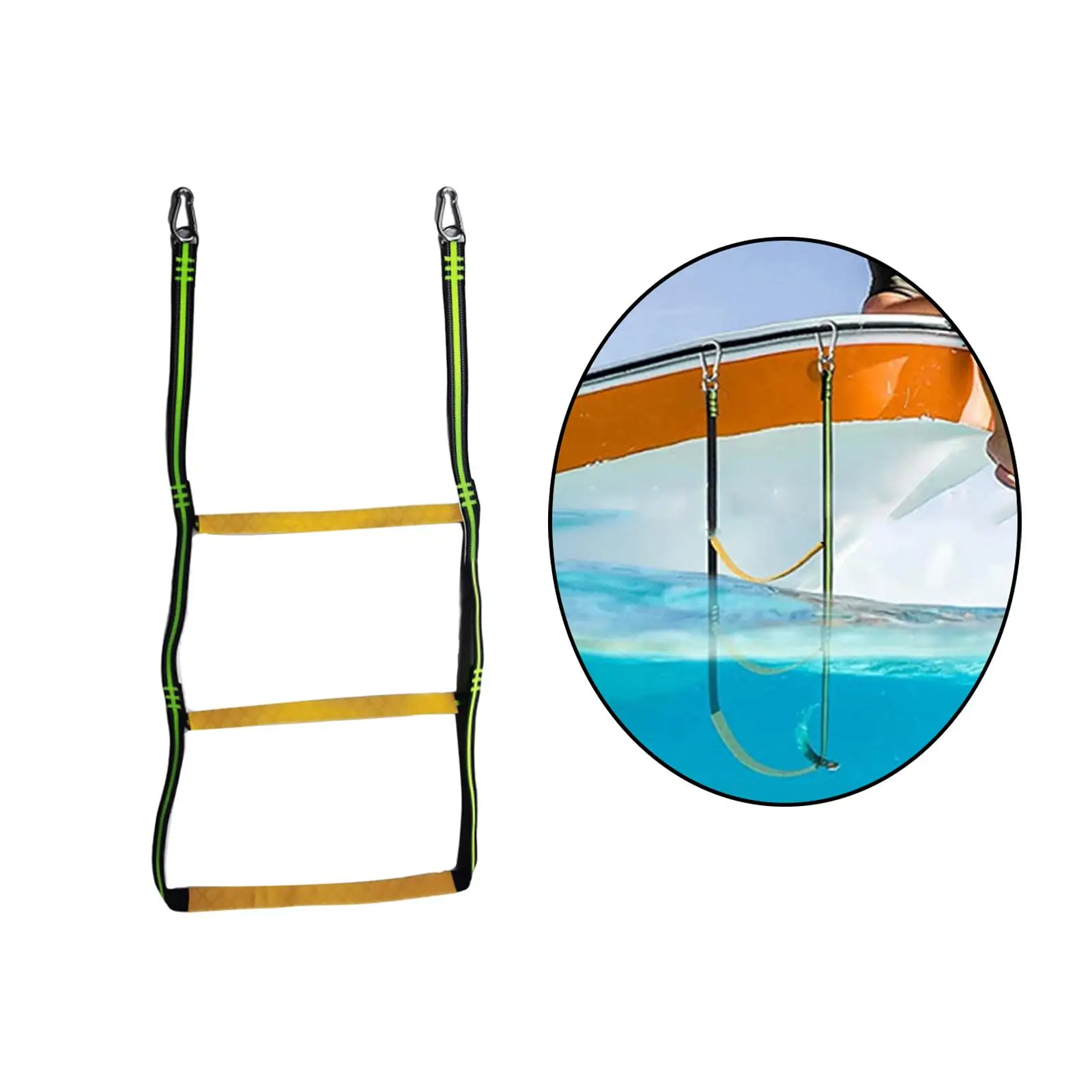 1 Piece Drop Down Ladder Assist Boarding Rope Ladder 3 Step Boat Rope Ladder