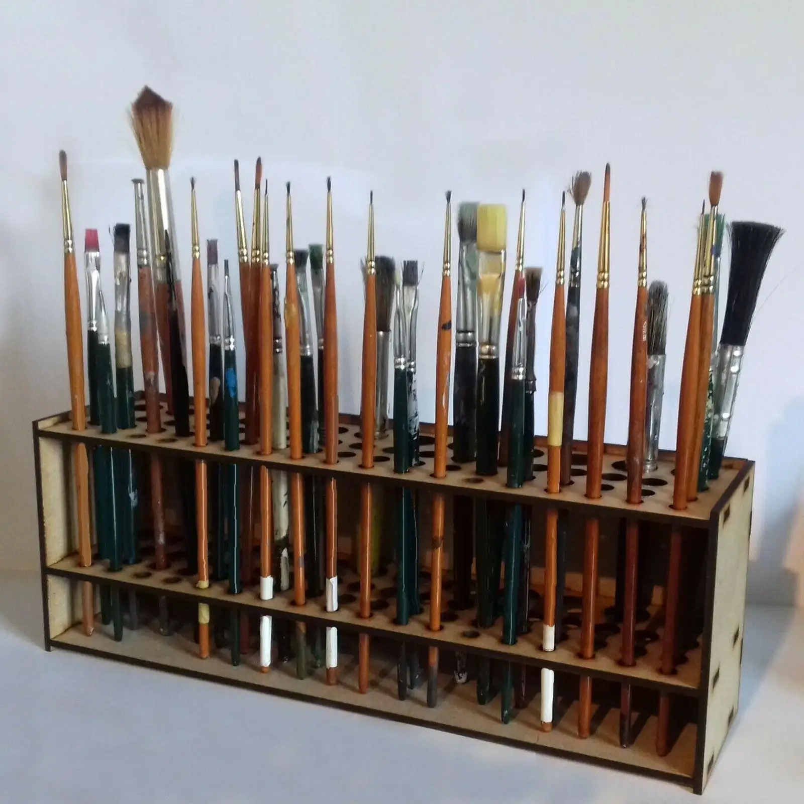 Craft Paint Brush Storage Rack Detachable Double Layer DIY for Storage Shelf