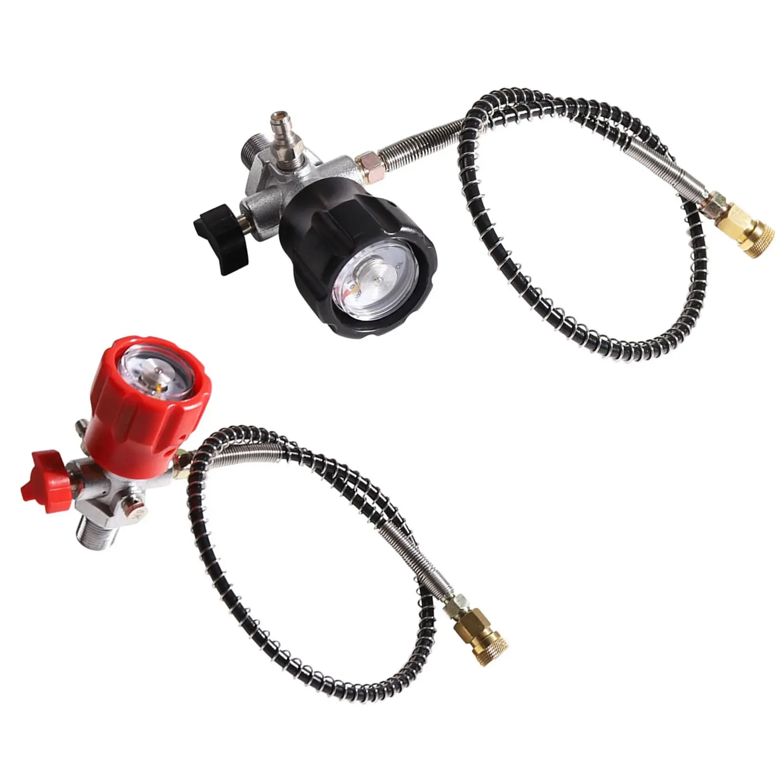 High Pressure Fill Station Charging Adapter with 24inch Hose Tube Pipe Connection Tank Refill Adapter for Scuba Diving Tank
