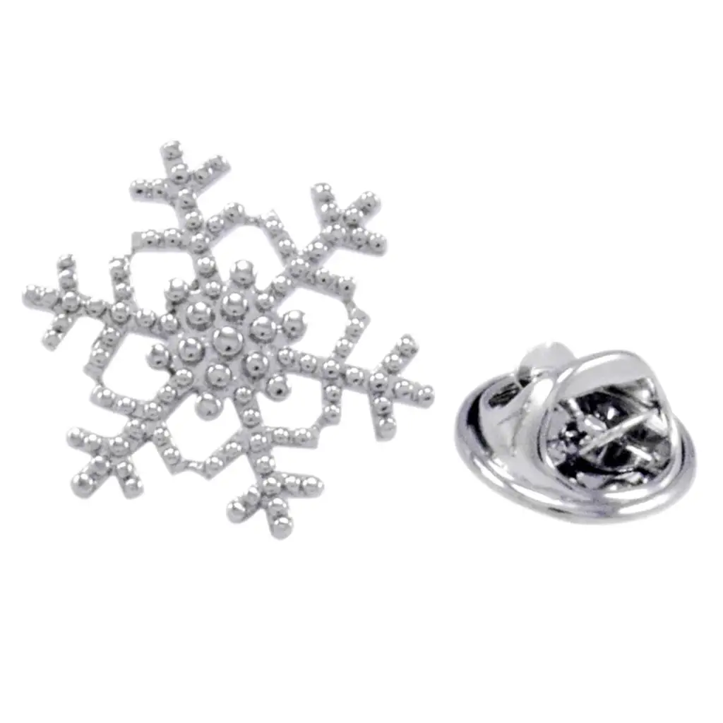 Snowflake Brooches Buckle Collar Pin, Charm Corsage Lapel Pin for