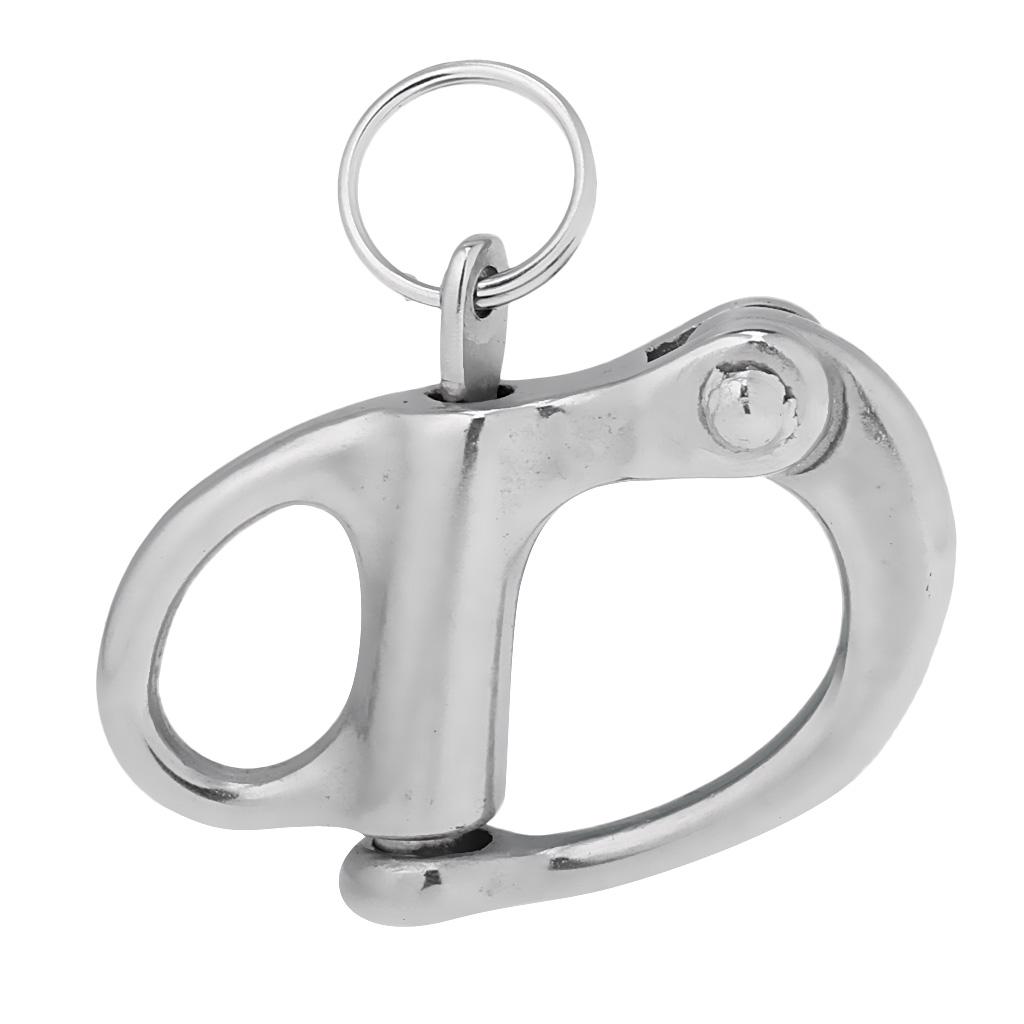 304 Stainless Steel Swivel Snap Shackle Fits for Kayak Canoe Boat Yacht 3.2*2.0cm & 7.0*3.8cm