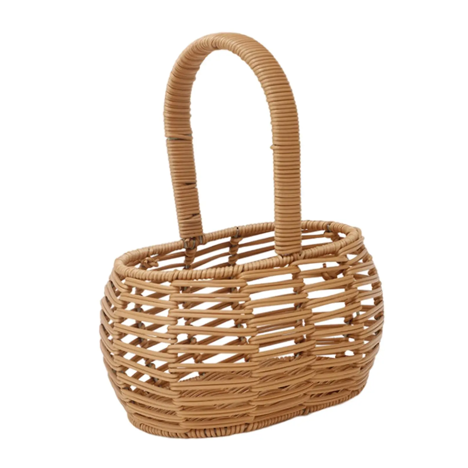 Portable Rattan basket Basket Lightweight Birthday Gift Woven Rattan Basket
