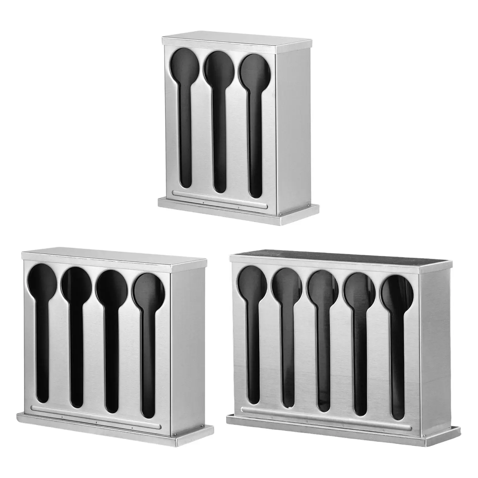 Cutlery Organizer Container Stainless Steel Utensil Stand Spoon Storage Box for Restaurant Dining Room Kitchen Dinning Table