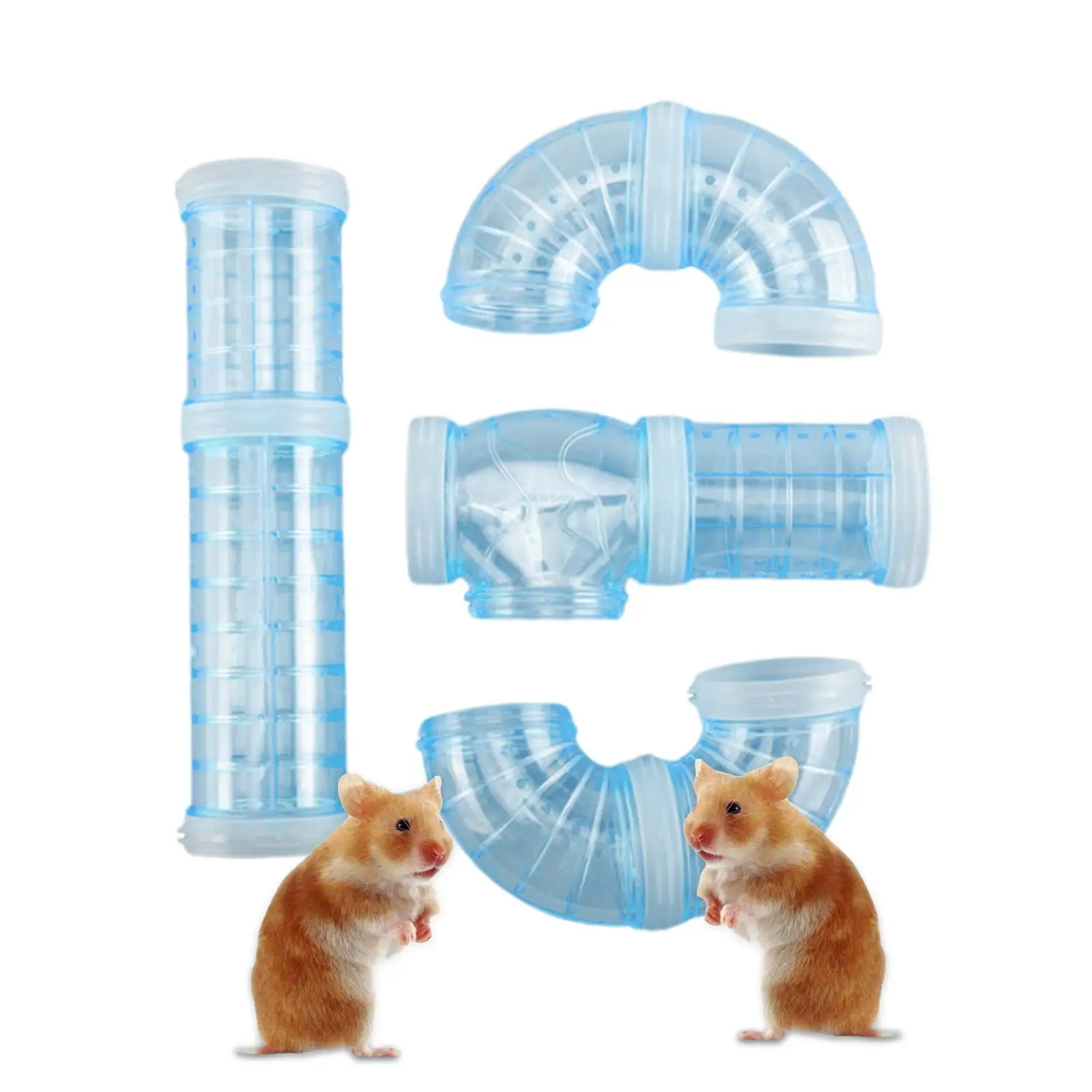 Hamster Tube Set 8Pcs Curved Pipe DIY Hamster Exercise Toys for Mouse Small Animals Rat Small Pet Toy Habitat Cage Accessories