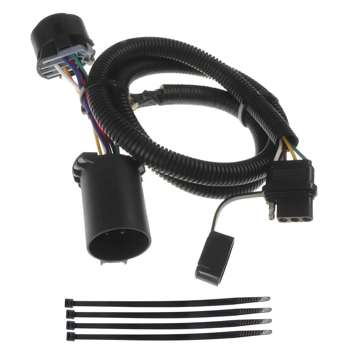 Arnés con cubierta protectora para el conector