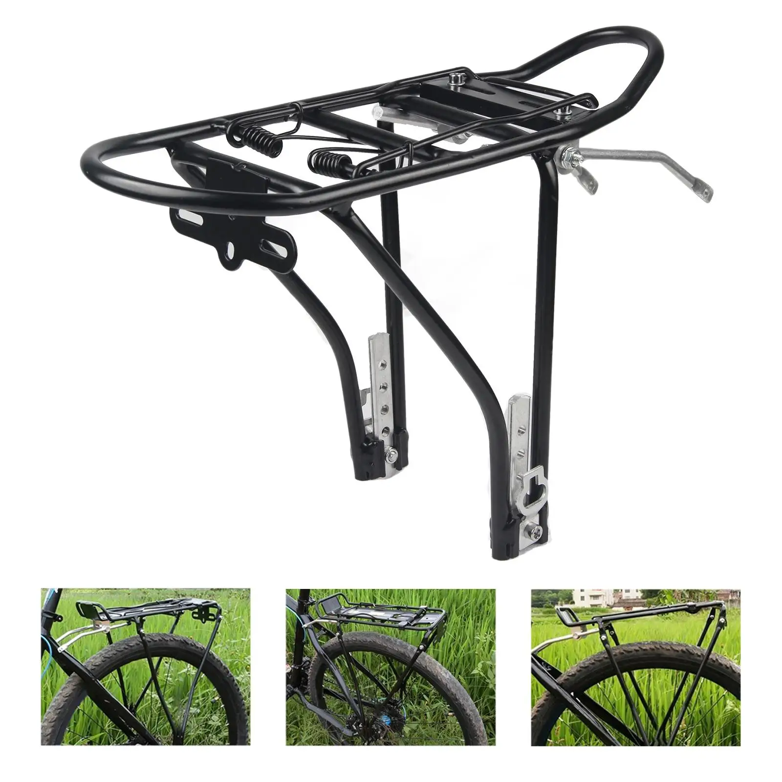 Bicycle Rear Luggage Cargo Rack Panniers Alloy Carrier for Parts Load Limit 88 lbs/40kg Suitable for 14