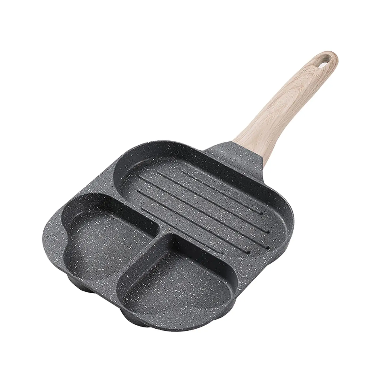 Egg Skillet for Breakfast Section Divided Skillet Omelet Pan Mini Pancake Pan for Baking Frying Cooking Vegetable Breakfast