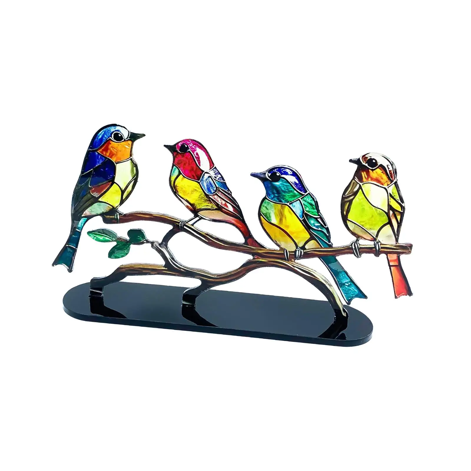 Birds Desktop Ornament Artwork Craft Figurines Centerpiece Bird Statues Bird Sculpture for Car Livingroom Party Tabletop Indoor