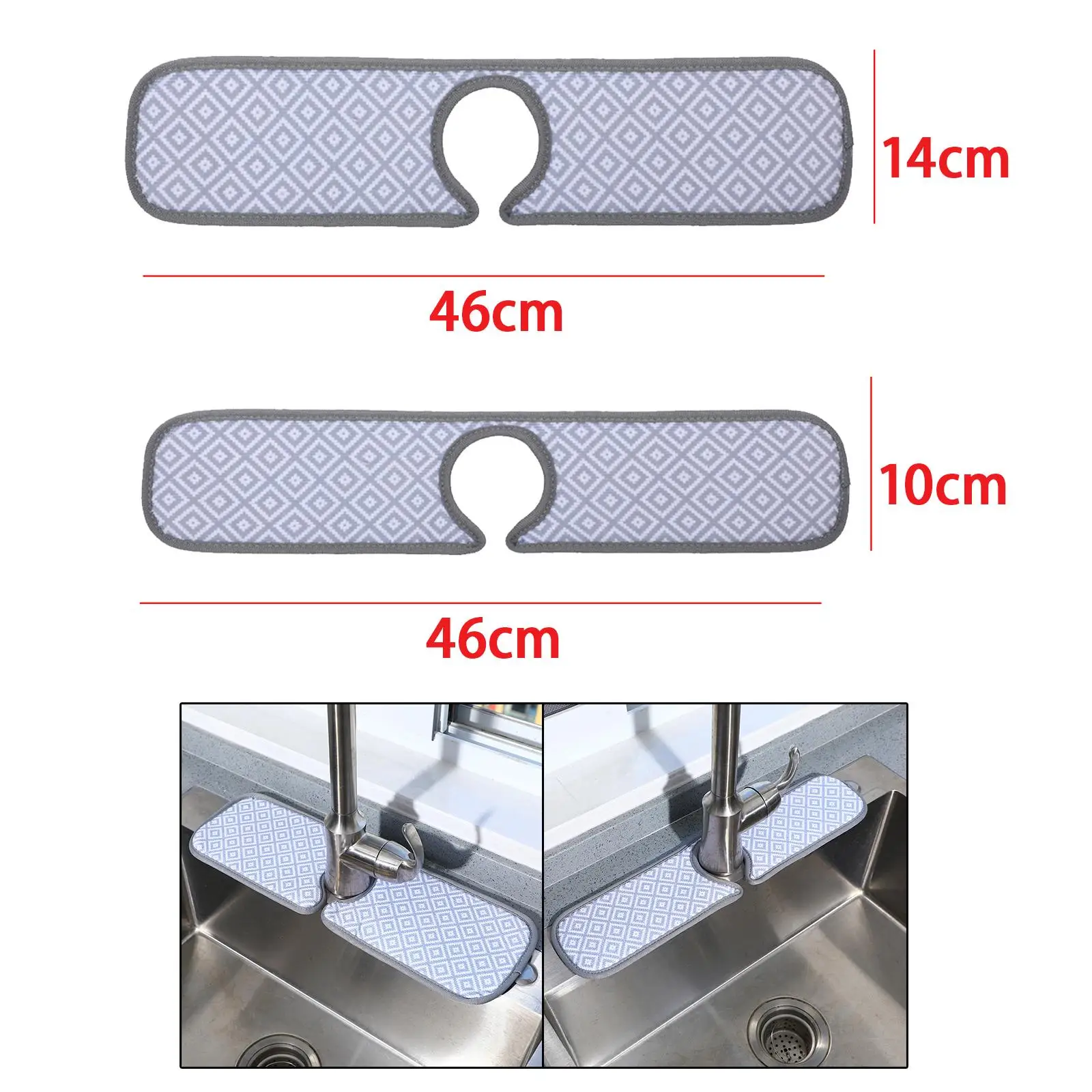 Faucet Wrap Around Mat Sink Drying Mat Drip and Easy to Use