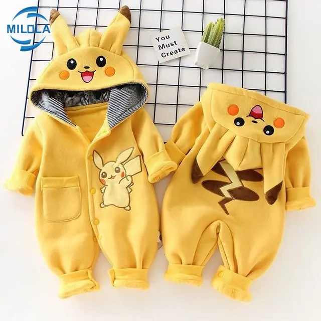 Pokémon Onesie Cosplay fantasia para bebê, pijama Kigurumi para  recém-nascido, macacão infantil, roupas com capuz, Snorlax, Pikachu,  Kawaii, inverno