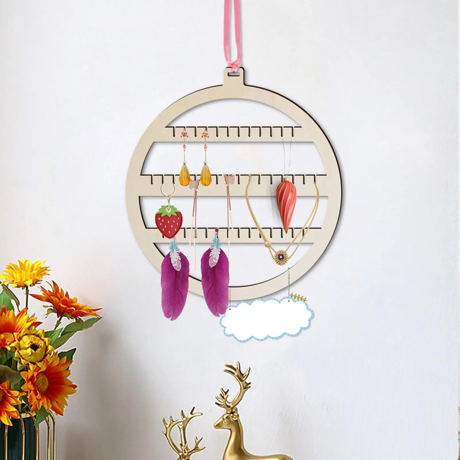 Earring Organizer Hanging Jewelry Storage Organizer Wall Mounted for Earring
