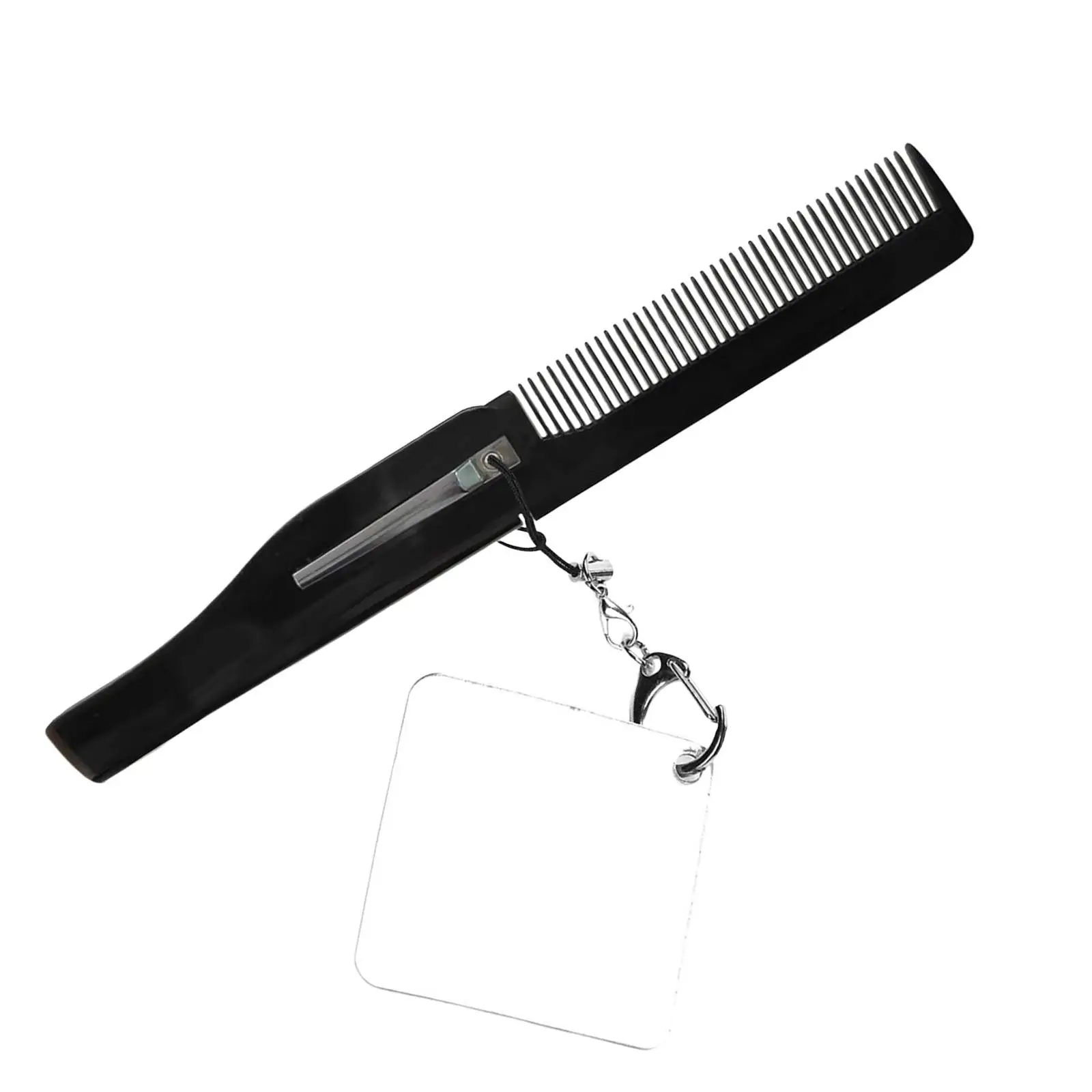 Beard Folding Comb Everyday Grooming Styling Hair Easy to Handle Durable Accessories Easy to Use with Acrylic Mirror Hair Comb