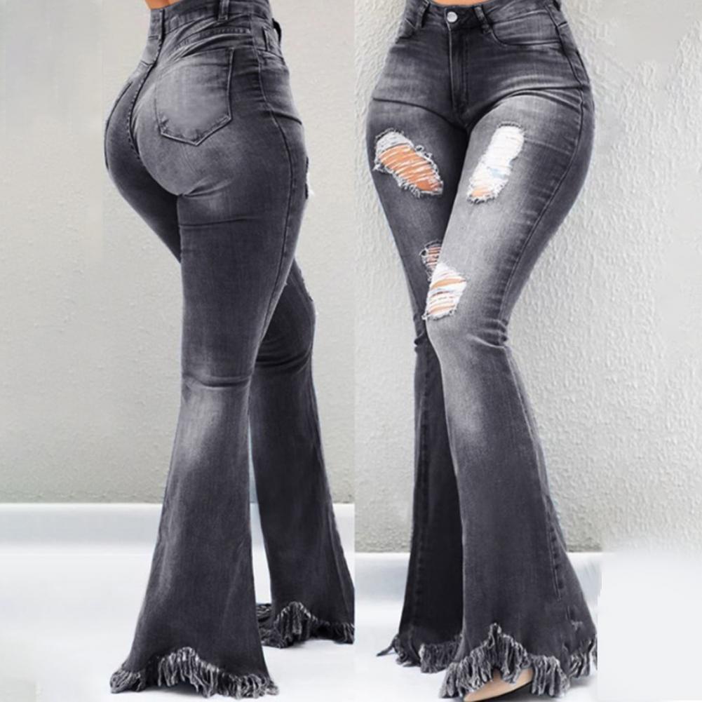 Title 9, Denim Flared Jeans Women Pants High Waist Zippe...