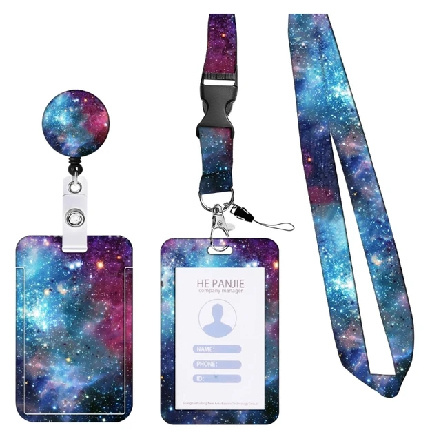 Nebula Badge Reel Space Nebula Badge Holder Retractable Badge ID