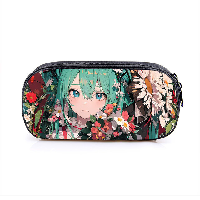 New Hatsune Miku Kawaii Pencil Pouch Cute Students School Supplies Giveaway  Badge Anime Pencil Bag Stationery Pencil Cases Gifts - AliExpress