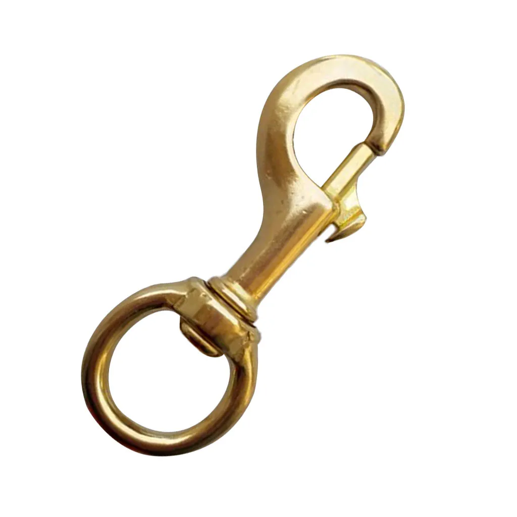 Brass Carabiner with Swivel Joint for Dog Leashes  Keychains