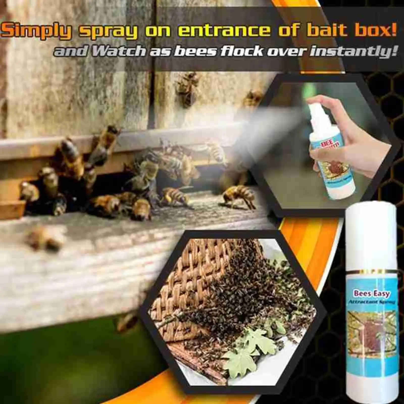 Bee Attractant Lure Stimulant Easy to Use Feeding Bee Nest Beekeeping Equipment Swarms Bee Trap Swarm Lure Trap Bait for Outdoor