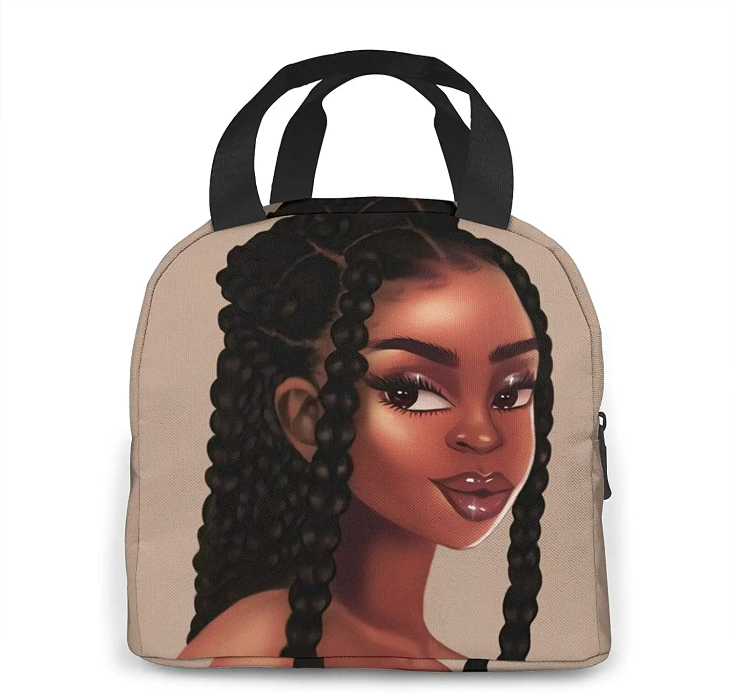 Afro Women Lunch Bag Black Girls Handbag Lunch Kit Insulated Cooler Box For  Travel, Picnic, Work, School Reusable| | - AliExpress