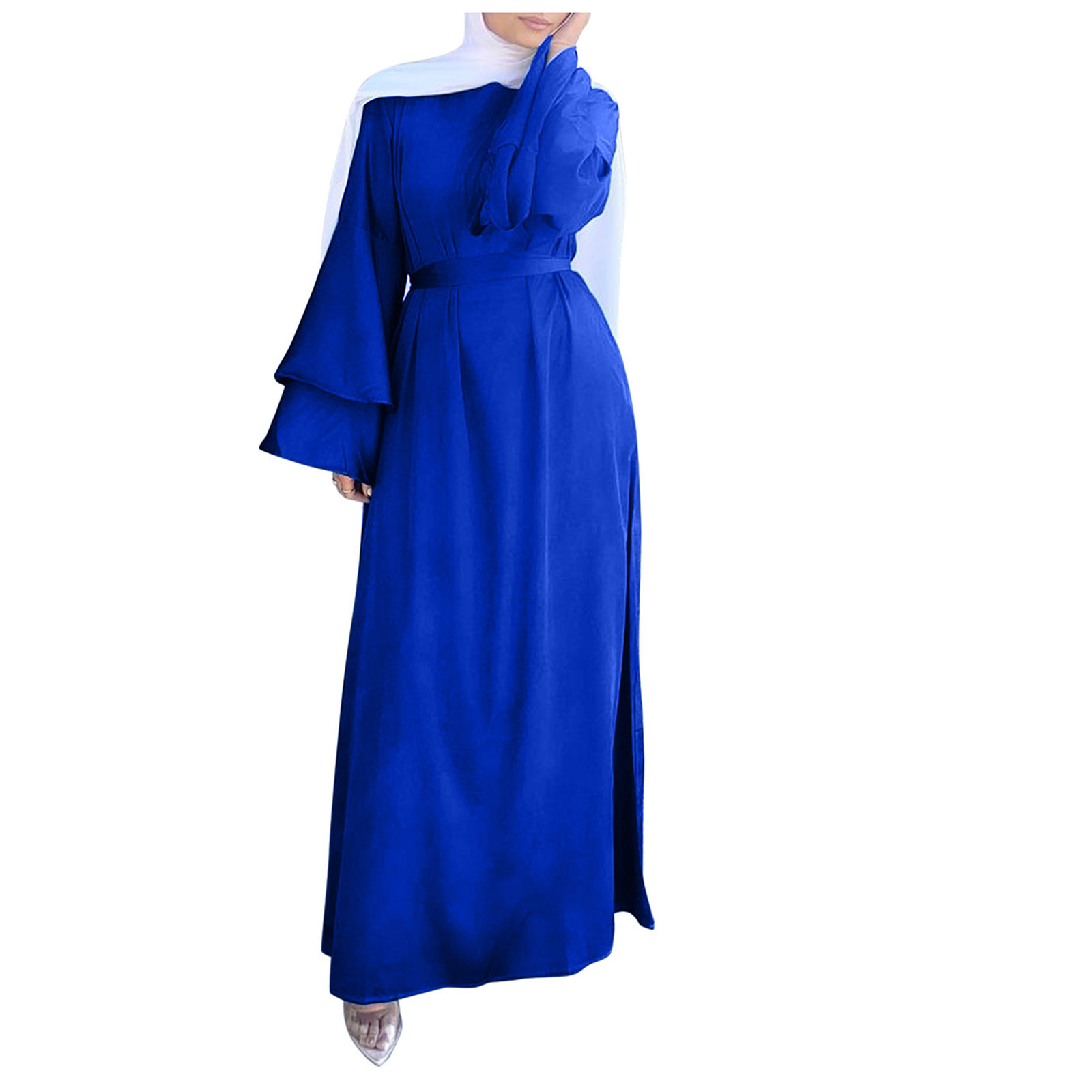 Vestido Hijab Suave de Seda Muçulmana para