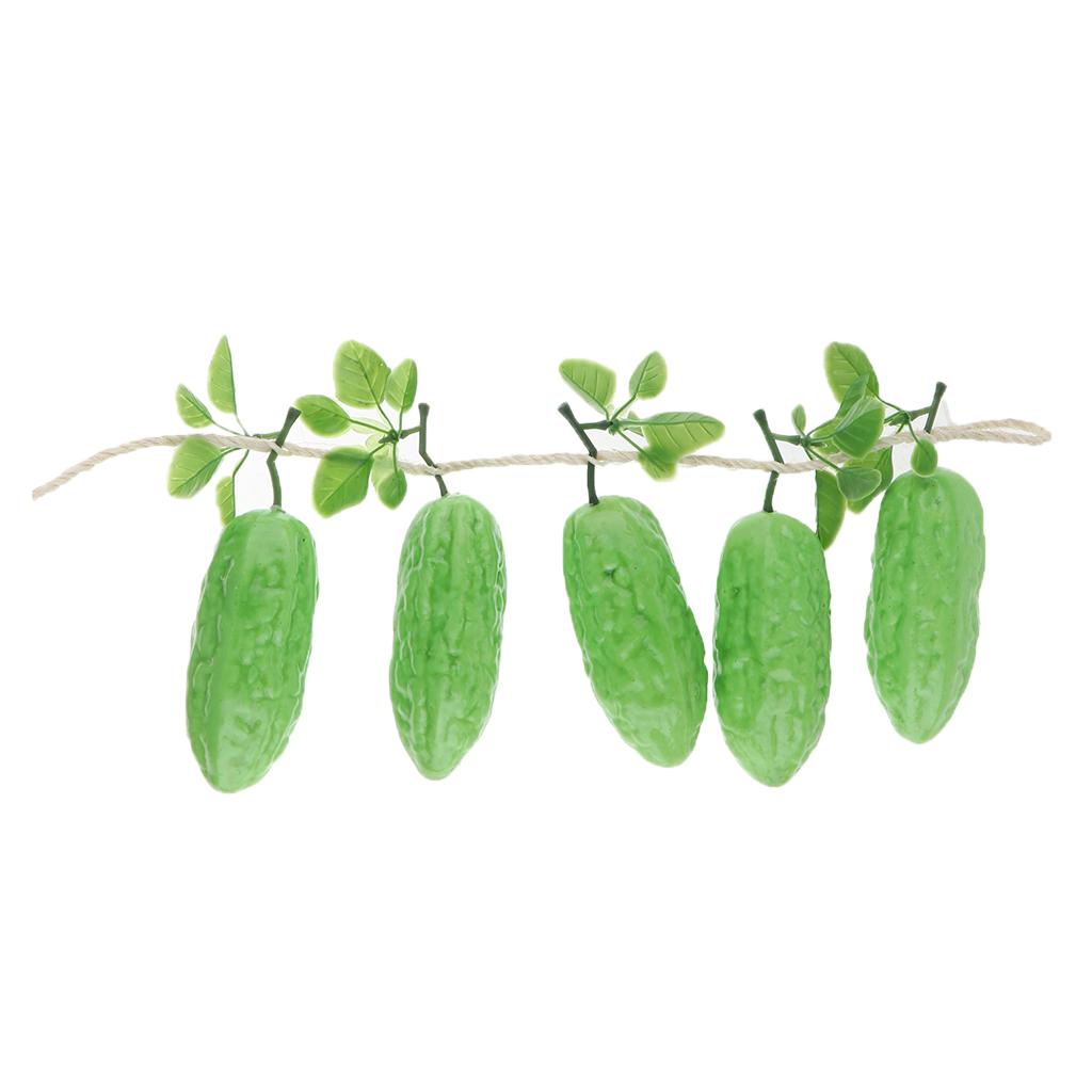 Artificial Vegetable Branch, Eggplant, Sweet Potato and Bitter Gourd Model